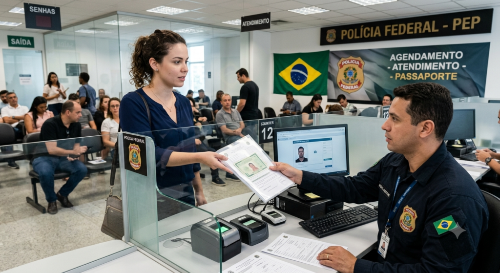 Agendamento na Policia Federal: primeiro passo para tirar o passaporte brasileiro.