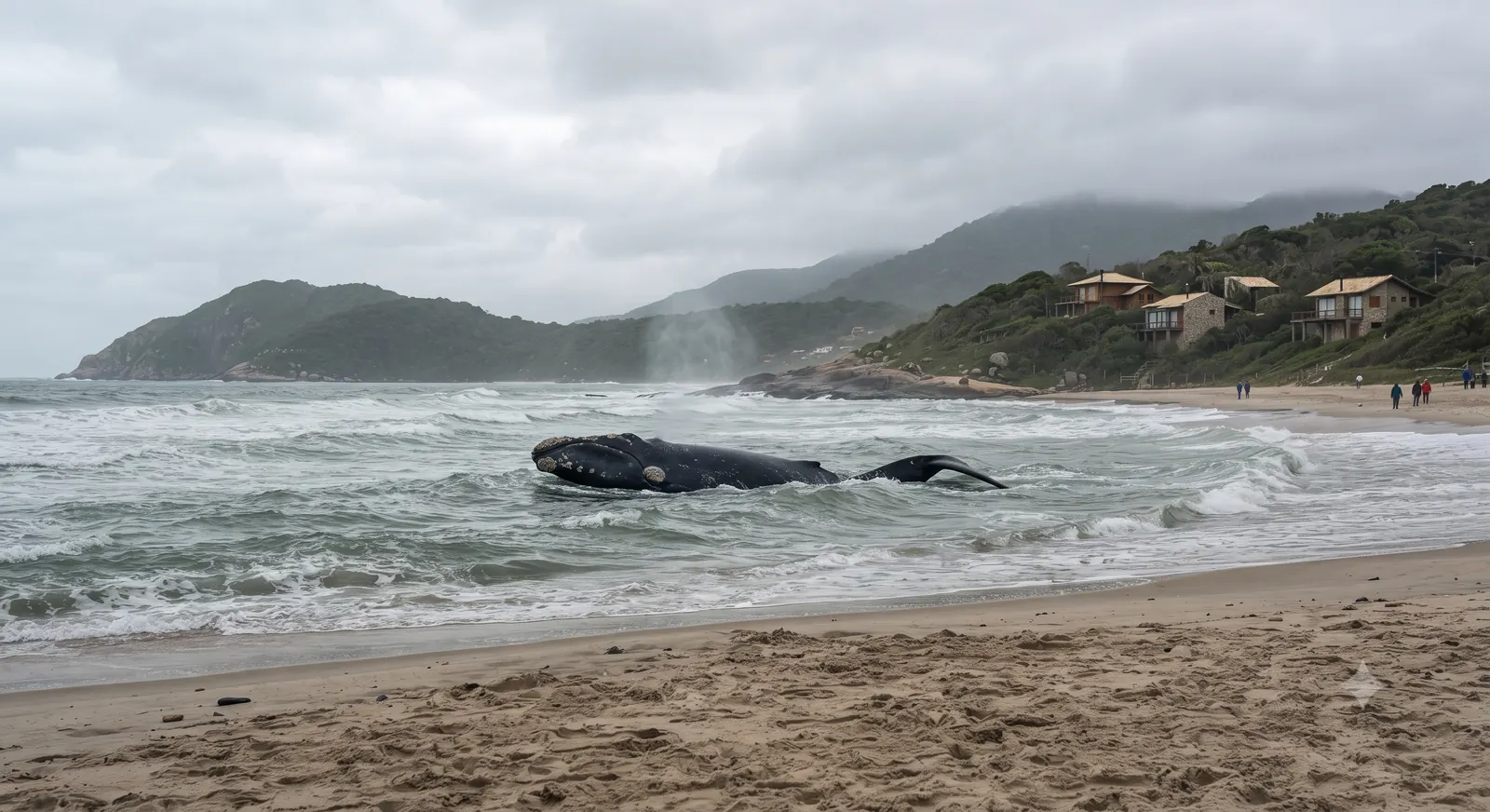 Baleia franca na Praia do Rosa, Santa Catarina