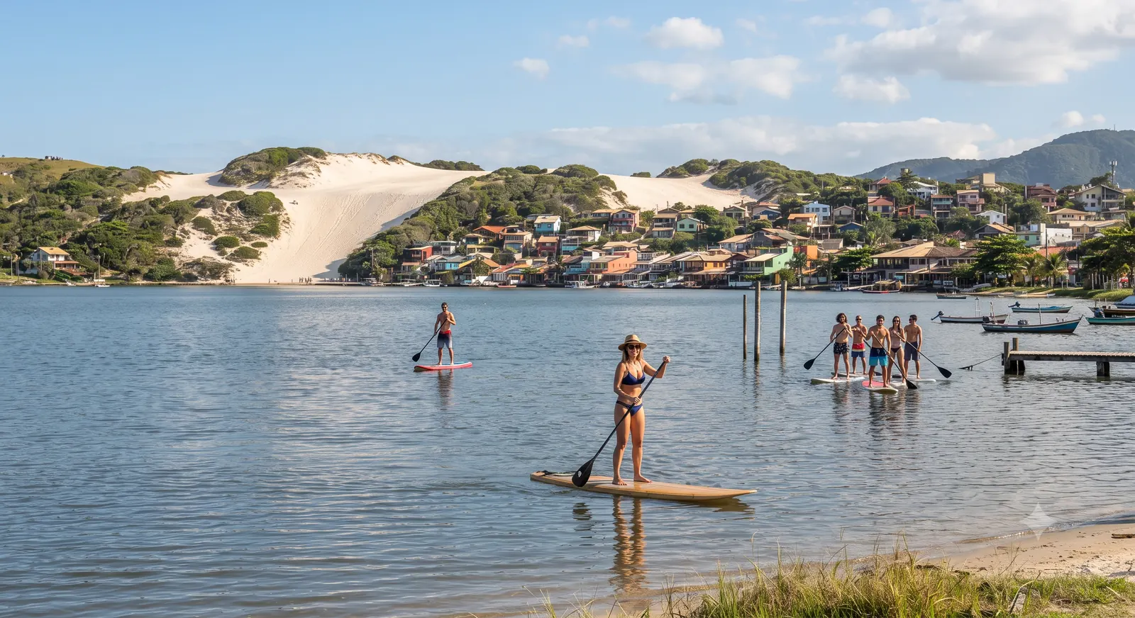 Stand up paddle na Lagoa da Conceicao, Florianopolis