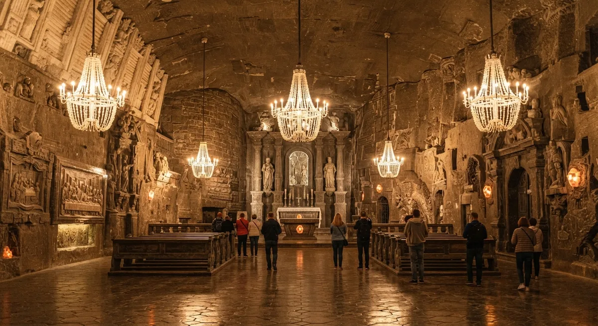 O que fazer em Cracóvia: capela subterrânea das Minas de Sal de Wieliczka