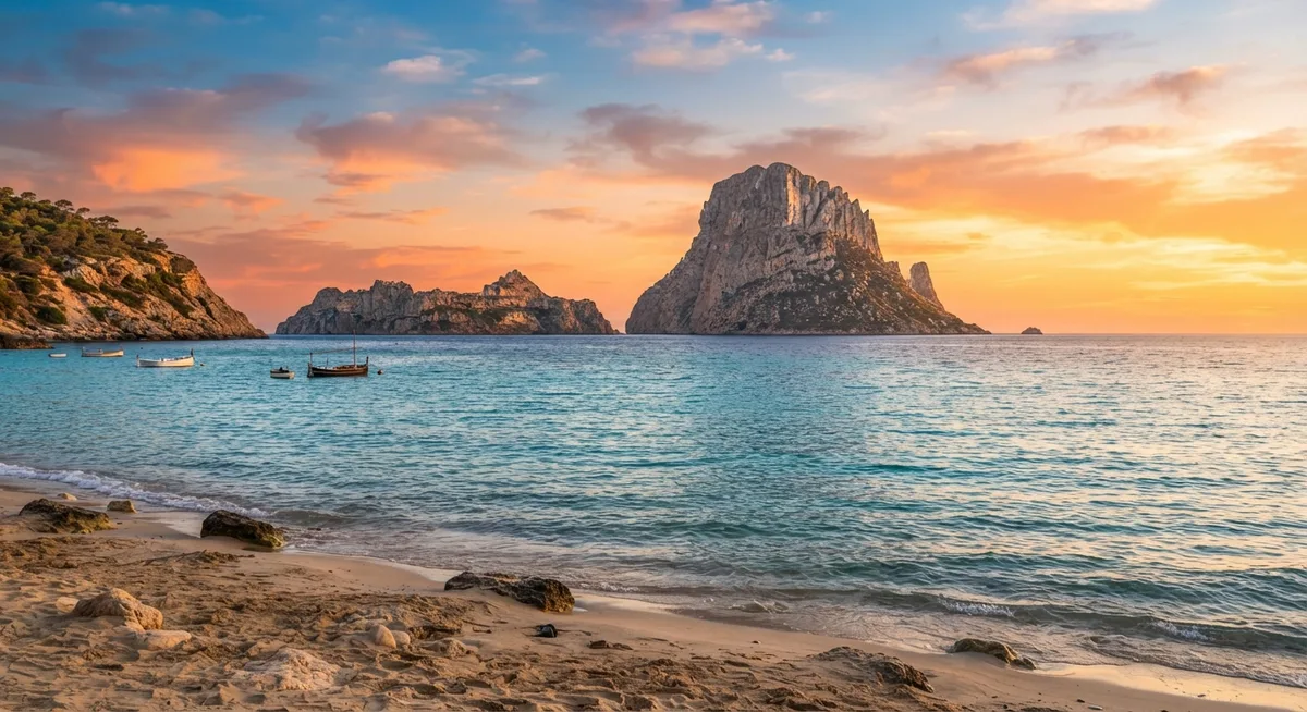 O que fazer em Ibiza: rochedo místico de Es Vedrà visto de Cala d Hort