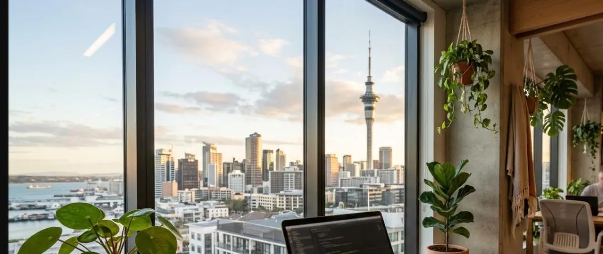 Espaço de coworking em Auckland, Nova Zelândia, para nômades digitais